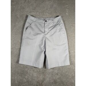 Puma Golf Shorts Mens Size 28 Gray Gingham Check Performance Flat Front‎ 10" Euc